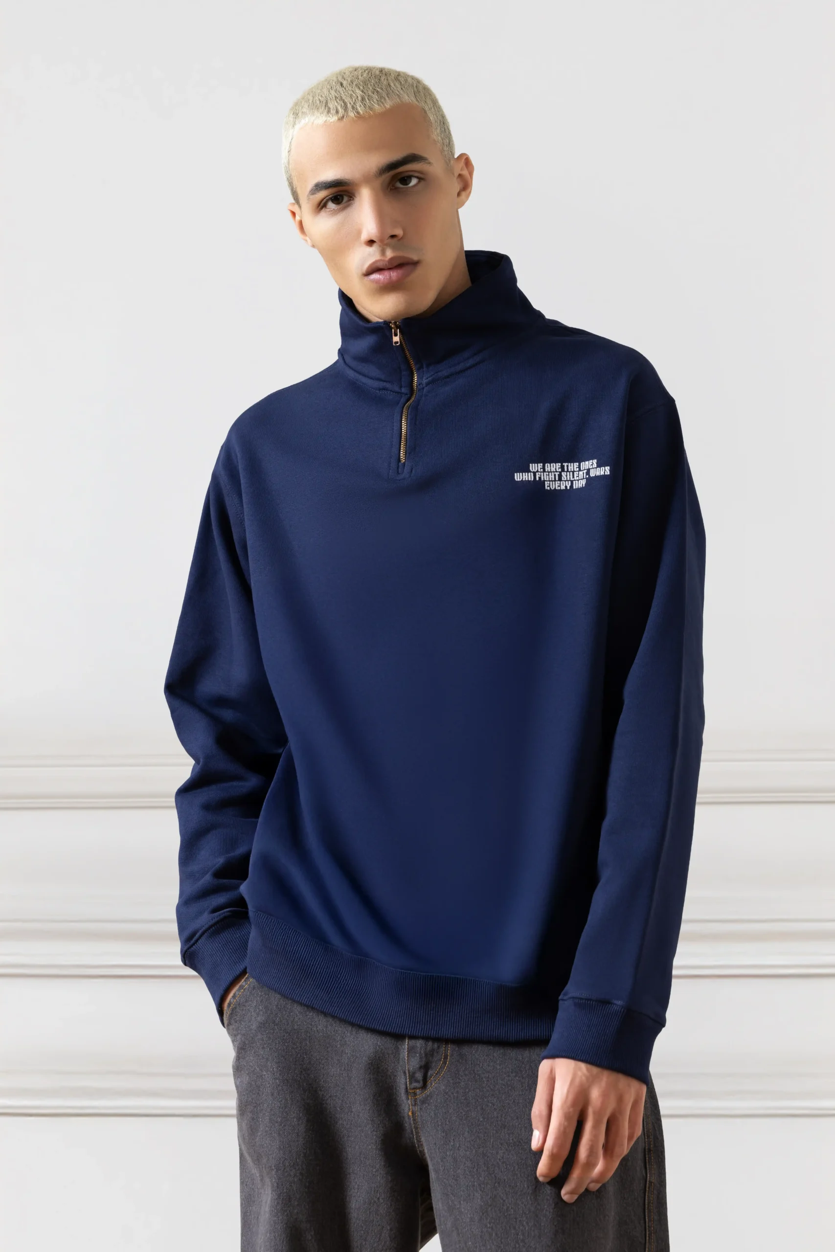 Core Quarter-Zip Up (NAVY BLUE) - Image 5