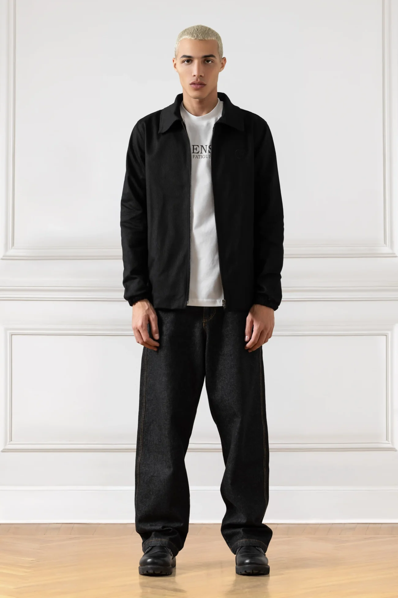 Campus Gabardine Jacket (BLACK)