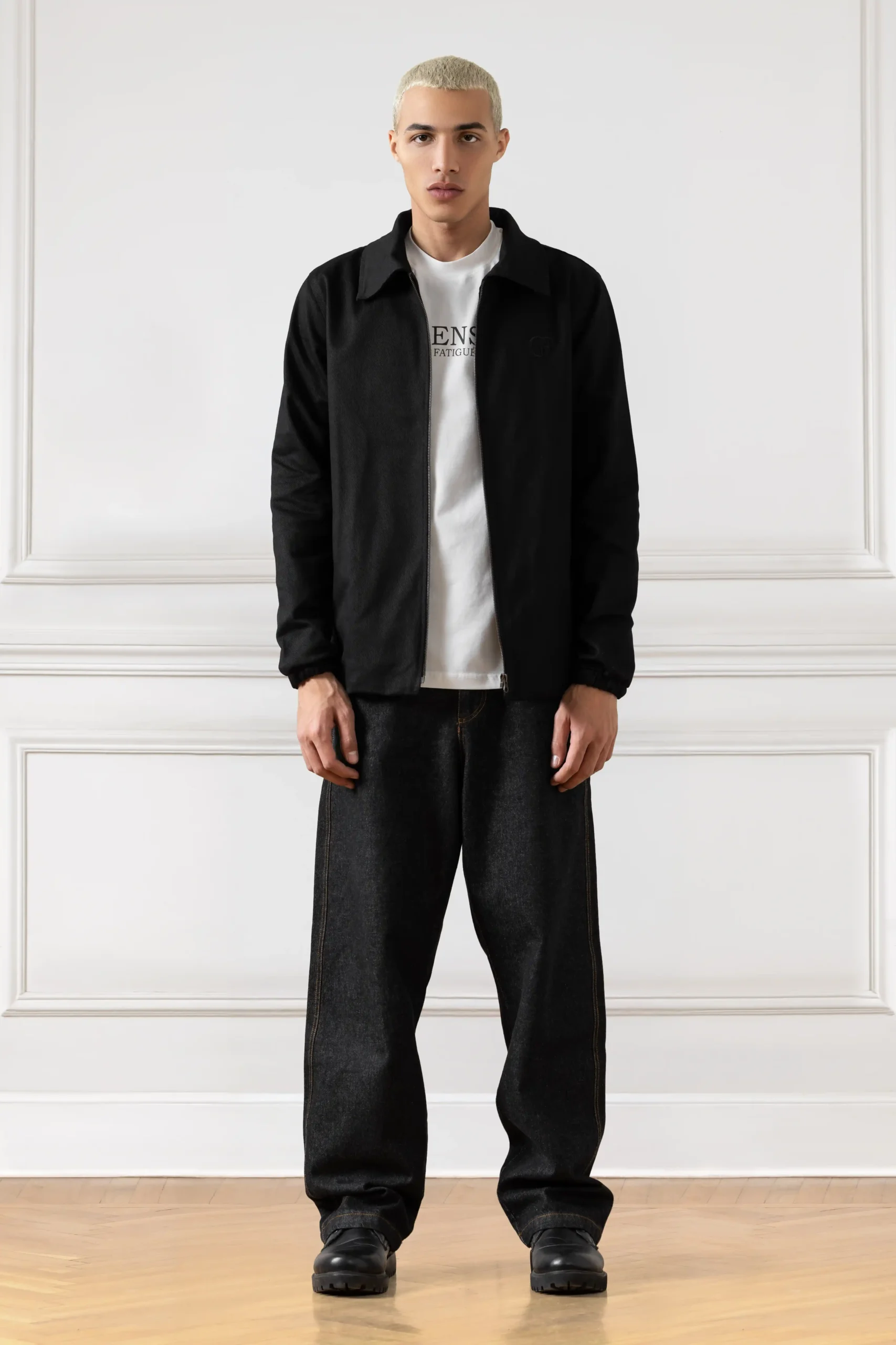 Campus Gabardine Jacket (BLACK)