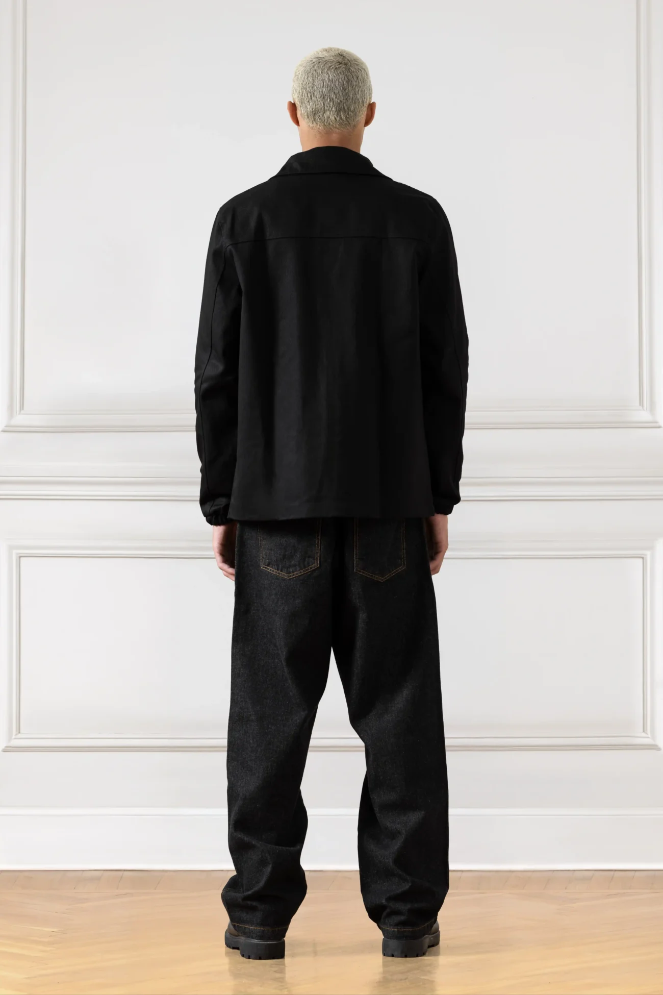 Campus Gabardine Jacket (BLACK) - Image 4